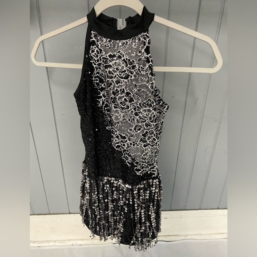 Curtain Call Don't Mean a Thing Black & Silver Sequin Tap Dance Costume